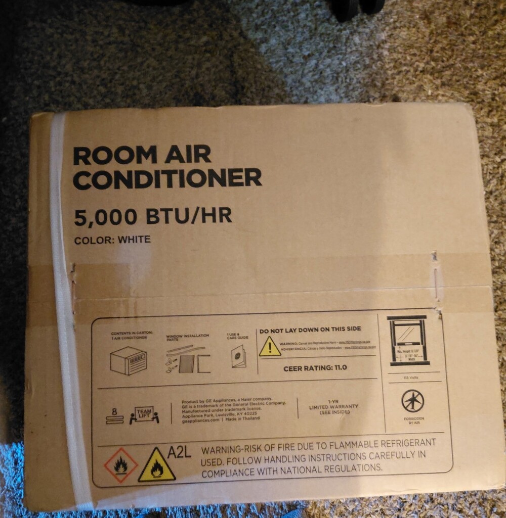 Brand New GE Room Air Conditioner 5000 BTU White Window Unit